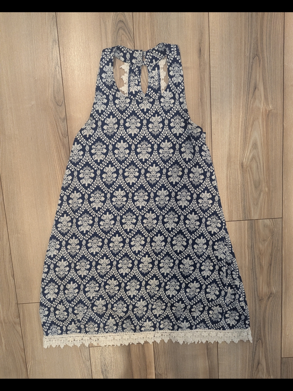 everleigh Navy and White Floral-Print Dress